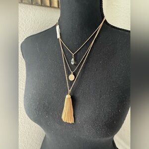 NWT "The Limited "Gold Layered Necklace Set